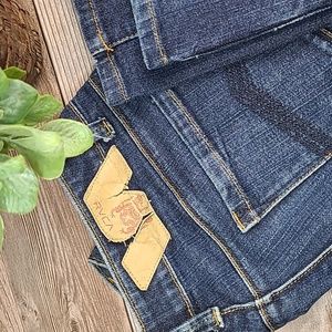 RVCA DENIM BLUE ADJUSTABLE SKINNY JEANS